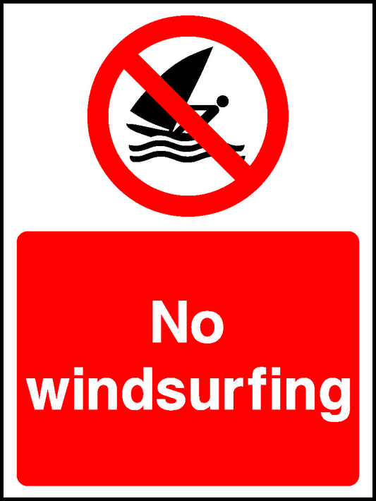 Windsurfing Water Safety Signage - WATE0006