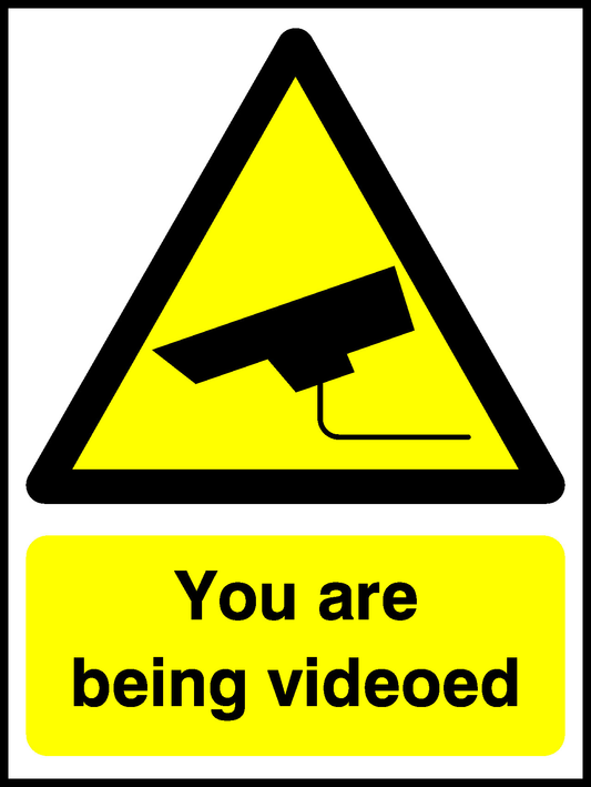 You Are Being Videoed Security Signage - SECU0037