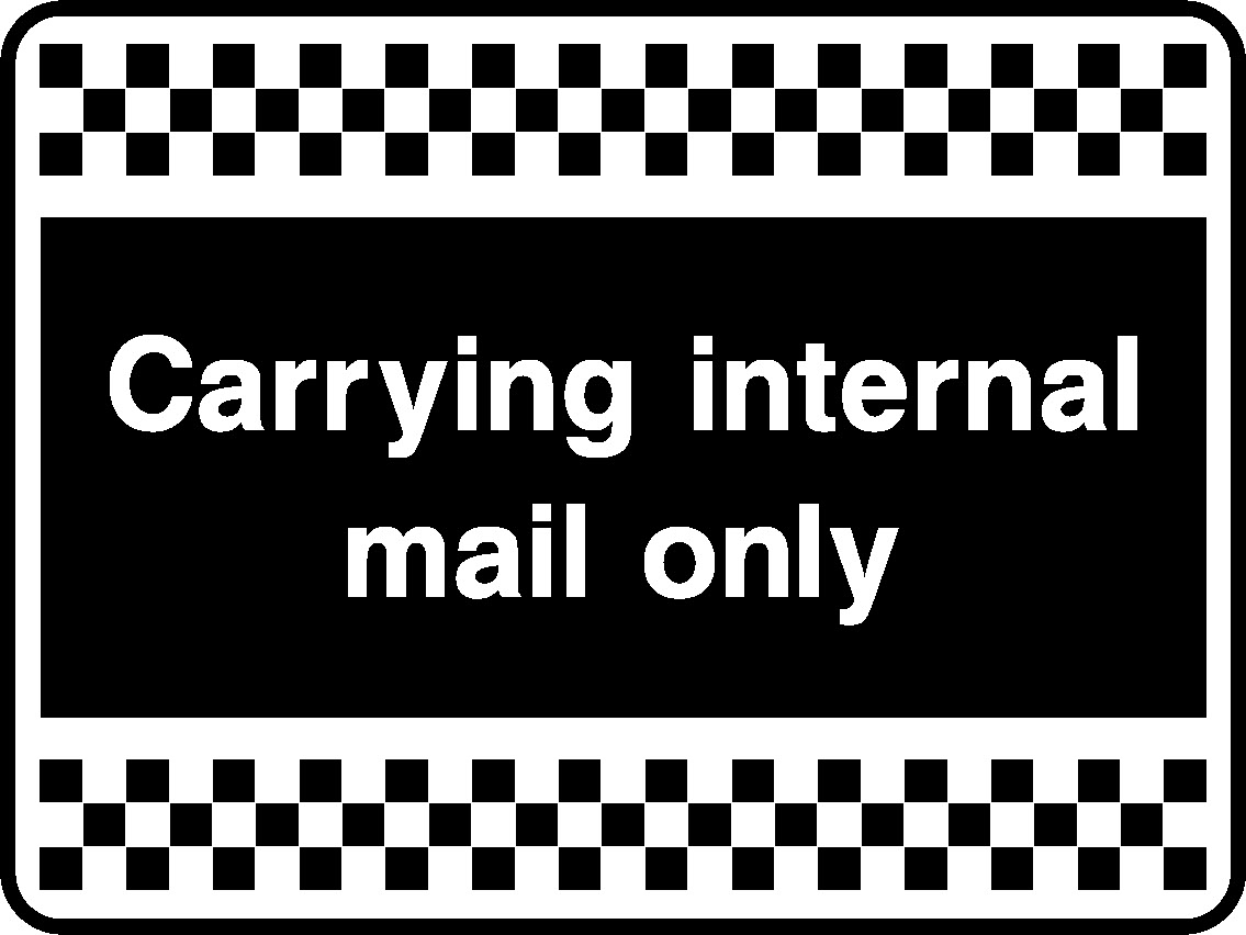 Carrying Internal Mail Only Security Signage - SECU0071