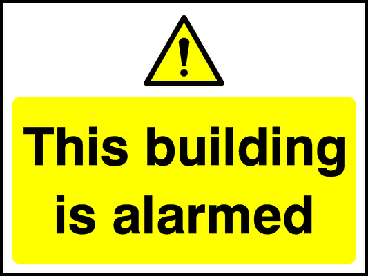 This Building Is Alarmed Security Signage - SECU0055