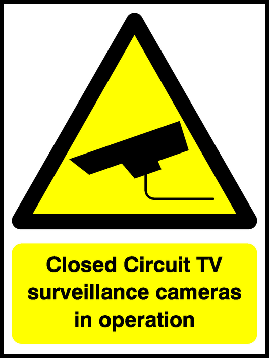 Closed Circuit Tv Surveillance Cameras In Operation Security Signage - SECU0035