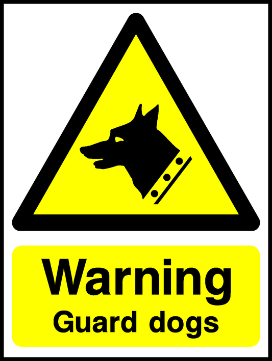 Warning Guard Dogs Security Signage - SECU0046