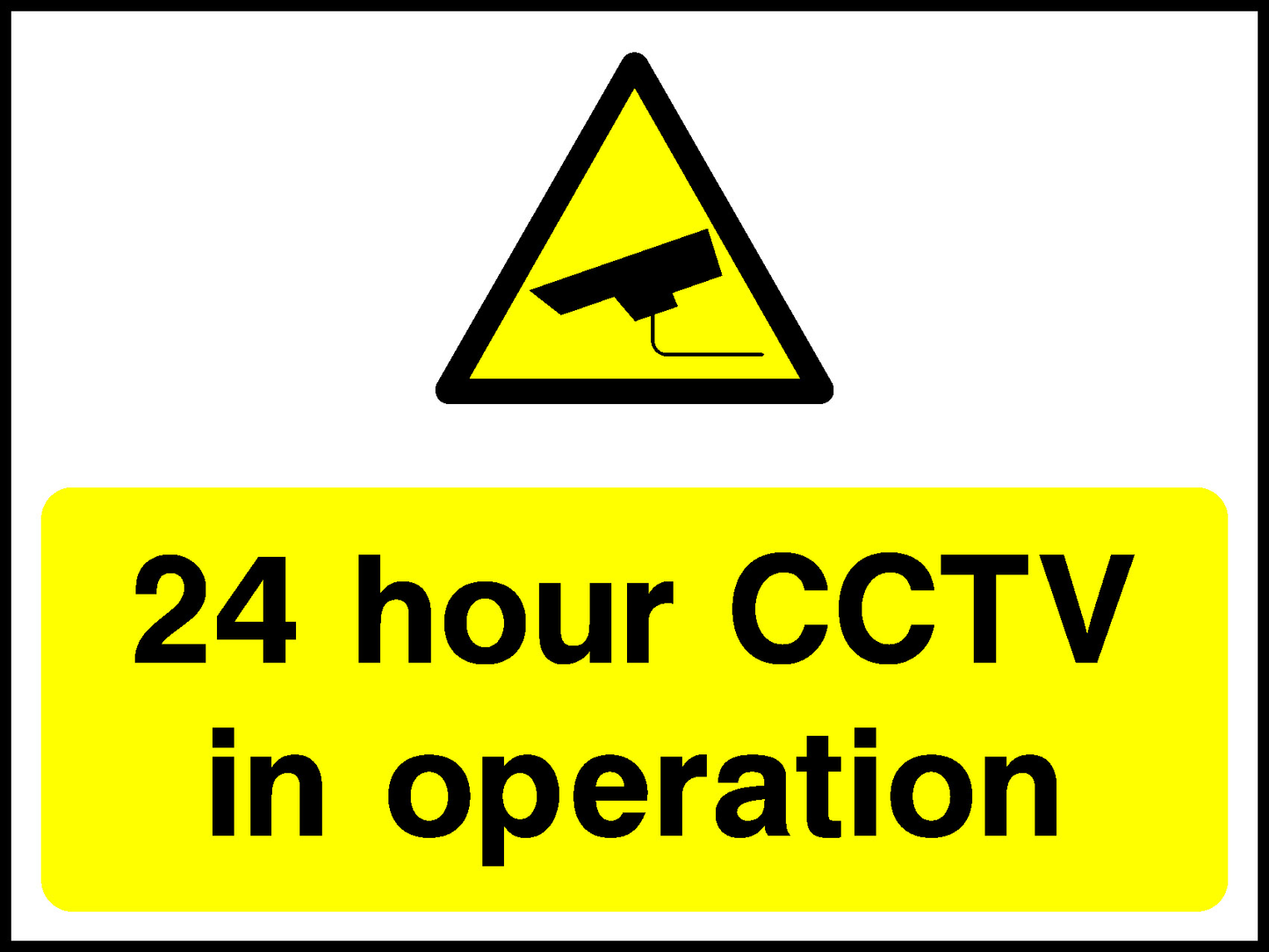 24 Hour Cctv In Operation Security Signage - SECU0047