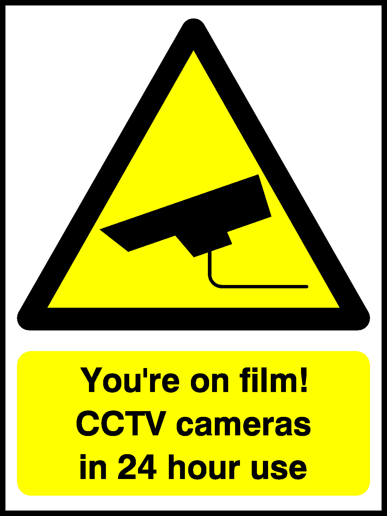 You're On Film! Cctv Cameras In 24 Hour Use Security Signage - SECU0043