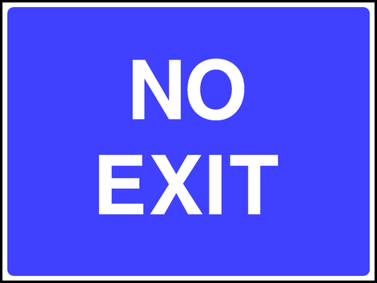 No Exit Road Traffic Site Traffic Signage - SITE0004