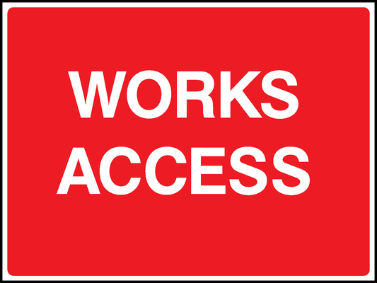 Works Access Road Traffic Site Traffic Signage - SITE0016