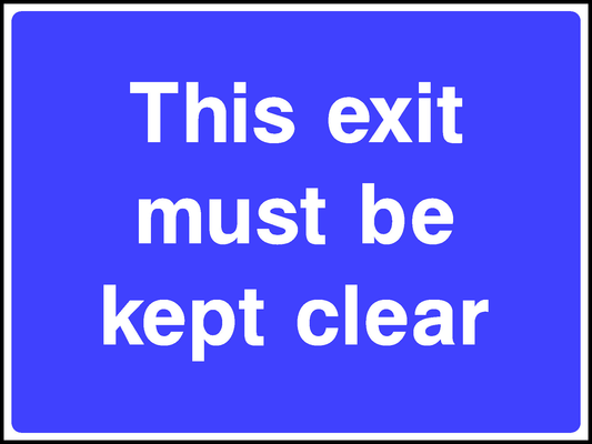 This Exit Must Be Kept Clear Road Traffic Site Traffic Signage - SITE0007