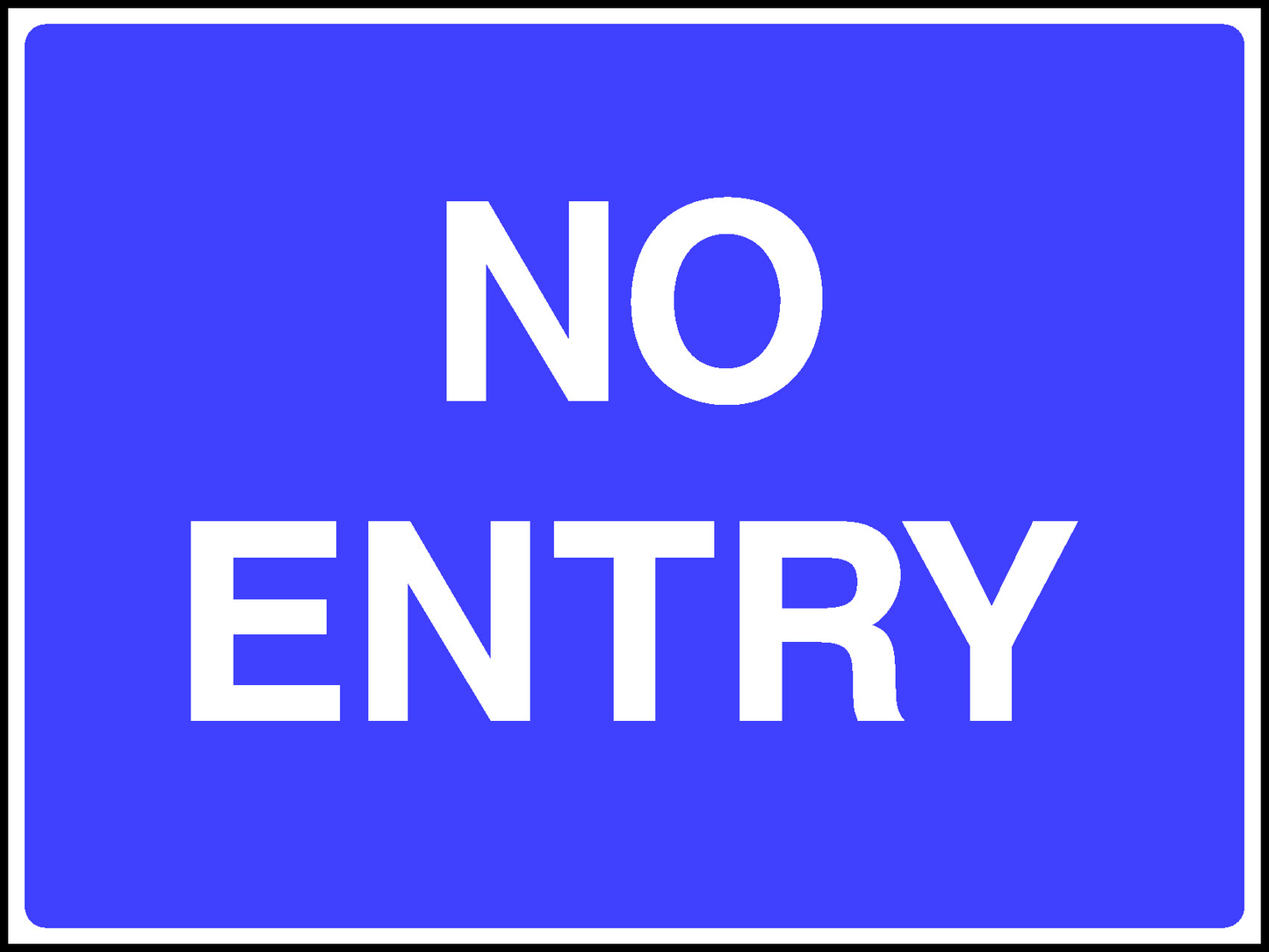 No Entry Road Traffic Site Traffic Signage - SITE0003