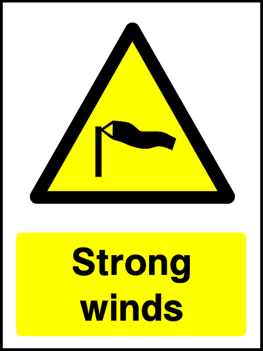 Strong Winds Water Safety Signage - WATE0048