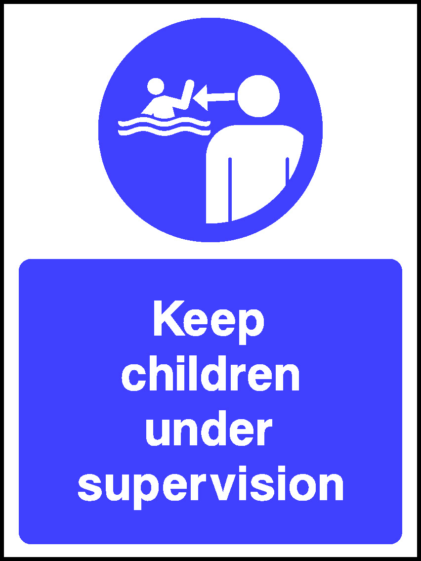 Keep Children Under Supervision Water Safety Signage - WATE0056