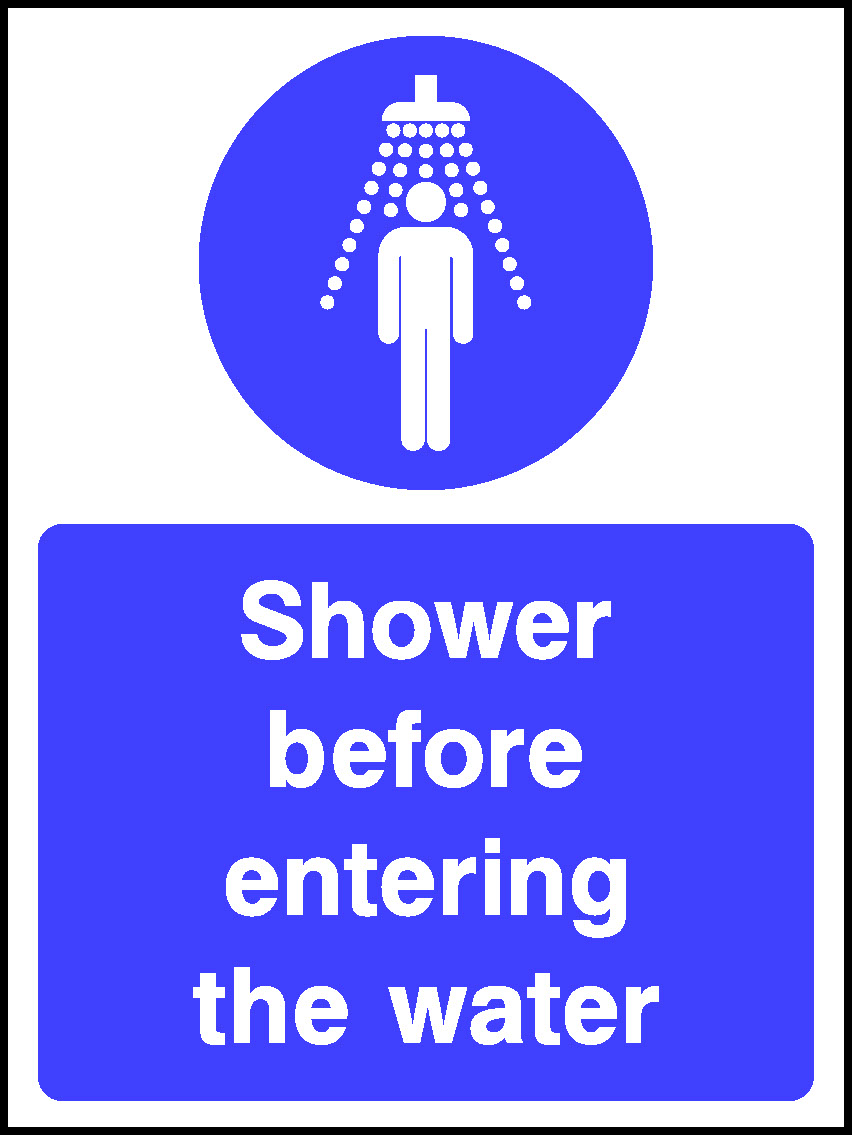 Shower Before Entering The Water Water Safety Signage - WATE0053