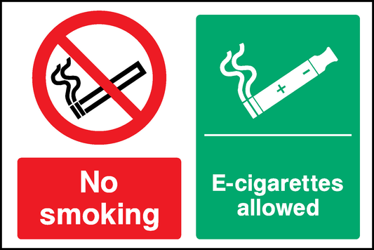 No E-Cigarettes Allowed Smoking Prohibition Smoking Signage - SMOK0048