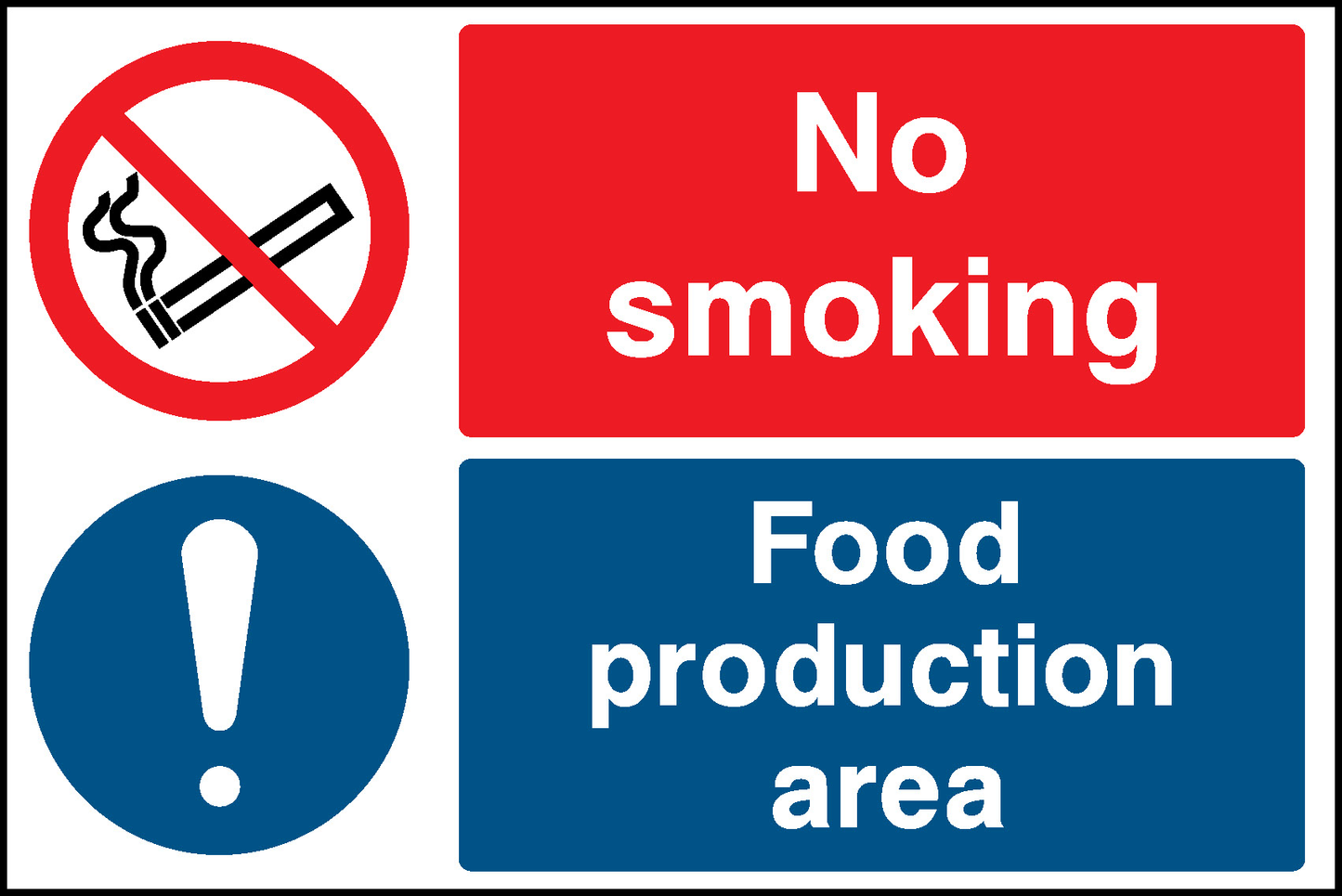 No Smoking Food Production Area Prohibition Smoking Signage - SMOK0045